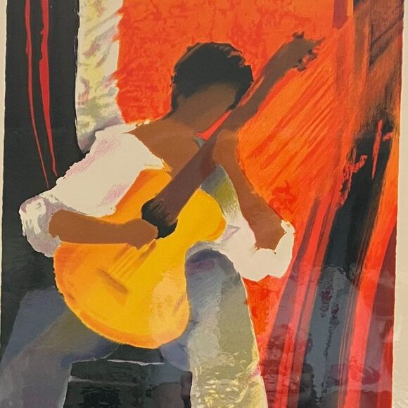 "Musique Chaude" by Emile Bellet Lithograph - Picture 4 of 8